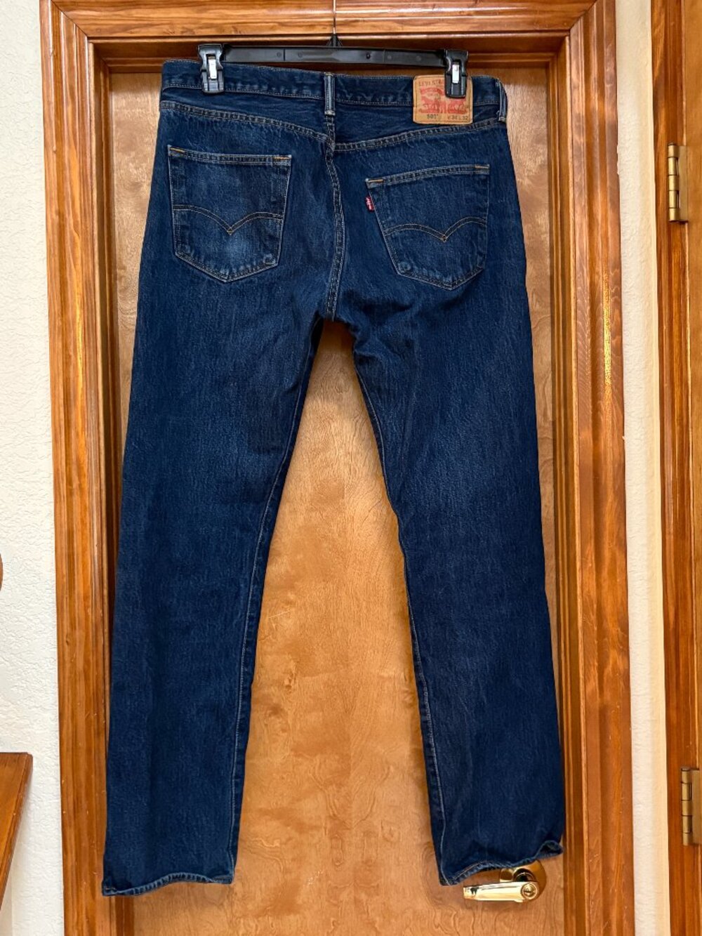 Levi's Men's 501 Original Fit Jeans in Dark Stonewash, Size 34x32